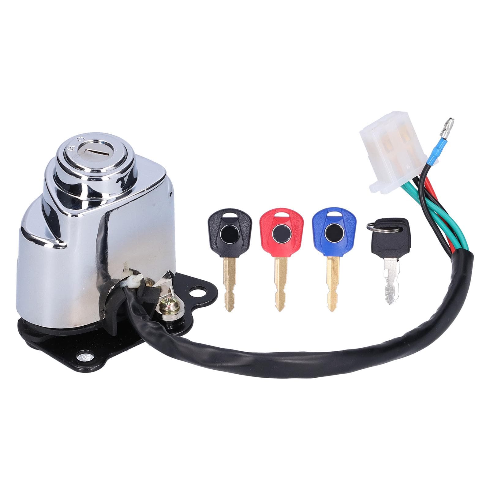 Motorcycle Ignition Switch Lock with 3 Colors Keys Fit for Honda Shadow VT600 VT400 VT750 Steed VLX
