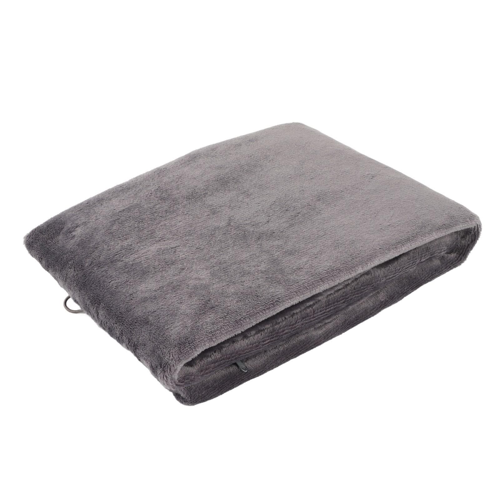 Electric Heating Shawl Wrap Soft Lint 3 Heating Gears Keep Warm USB Heated Blanket with Timing Grey gray