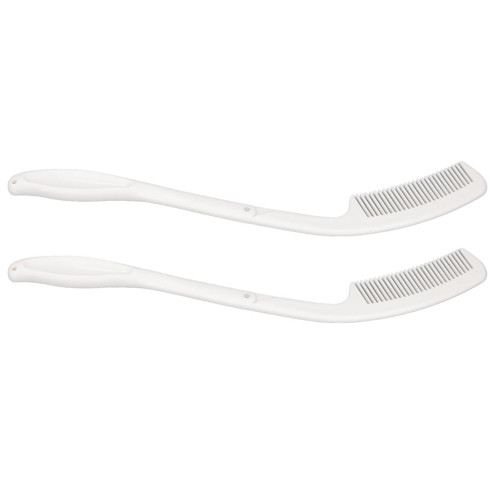 2pcs Long Curved Handle Comb Fodable Portable Convenient Hair Care Comb for Elderly Disabled People