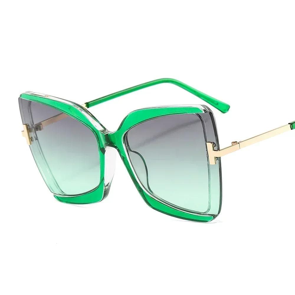 Women Butterfly Square Sunglasses Fashion Designer UV400 Sun Glasses Outdoor Street Photography Eyewear Goggles