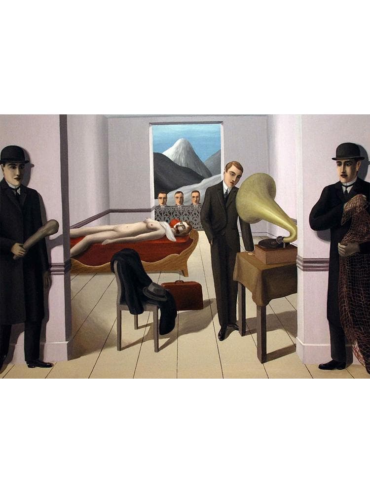 Famous Surrealism Arts Posters Canvas Painting Abstract Rene Magritte Wall Picture Print For Gallery Bedroom Home Decoration 21x30cm No Frame
