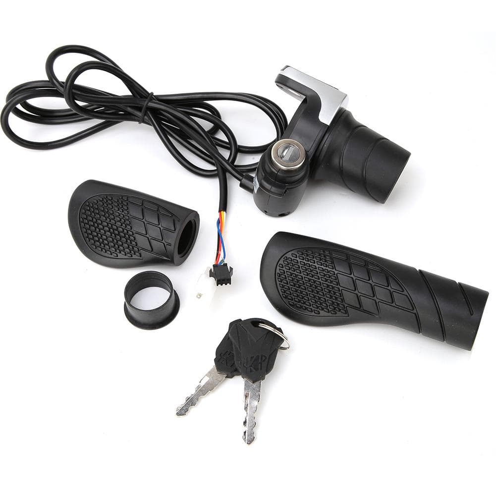 36V Electric Bike Bicycle Ebike Handlebar Twist Grip Throttle with LCD Display and Key Lock