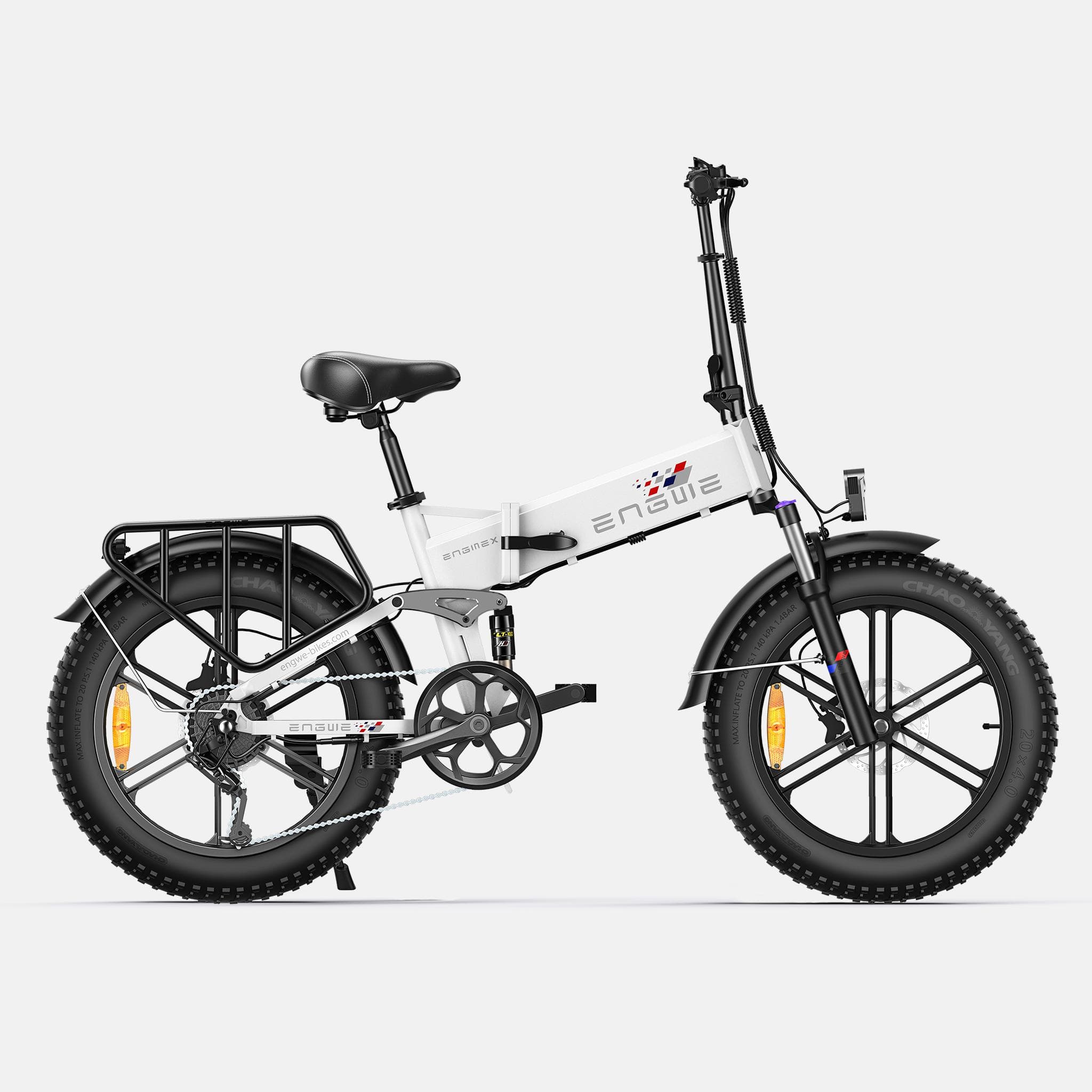 ENGWE ENGINE X E-Bike 250W Motor 48V Battery Adult Electric Bicycle 20*4.0 fat Tire Commuting Electric Bike City Riding white