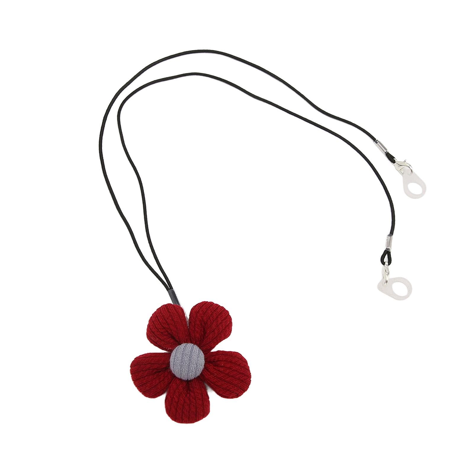 Hearing Aid Lanyard Clip Prevent Lost Cute Red Flower Hearing Aids Holder for Children Teens