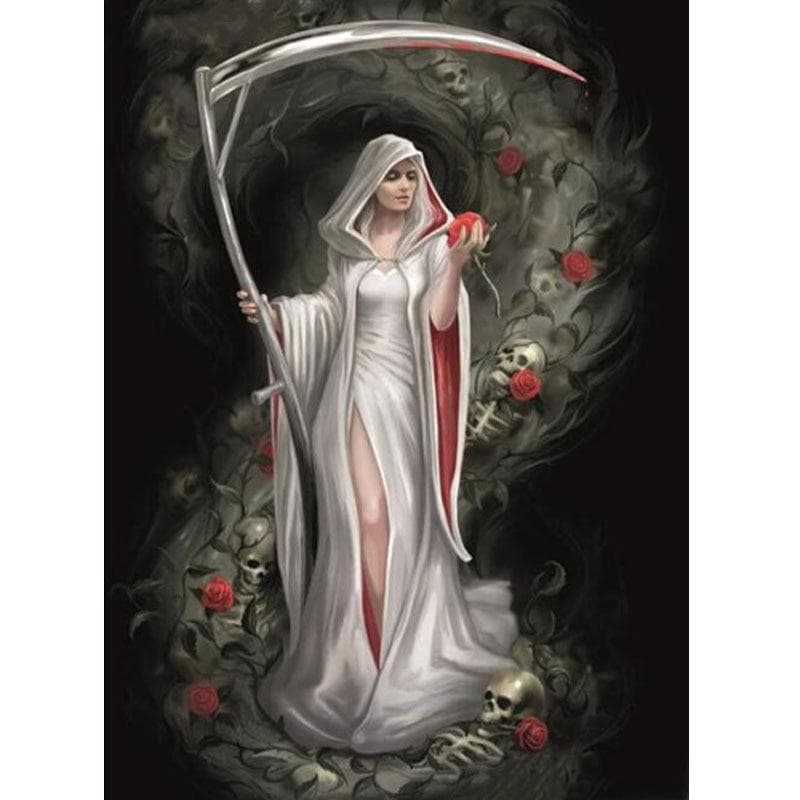 DIY Diamond Embroidery Angel Skulls Girl Round/Round Diamond Painting Fairy Cross Stitch 20X30CM