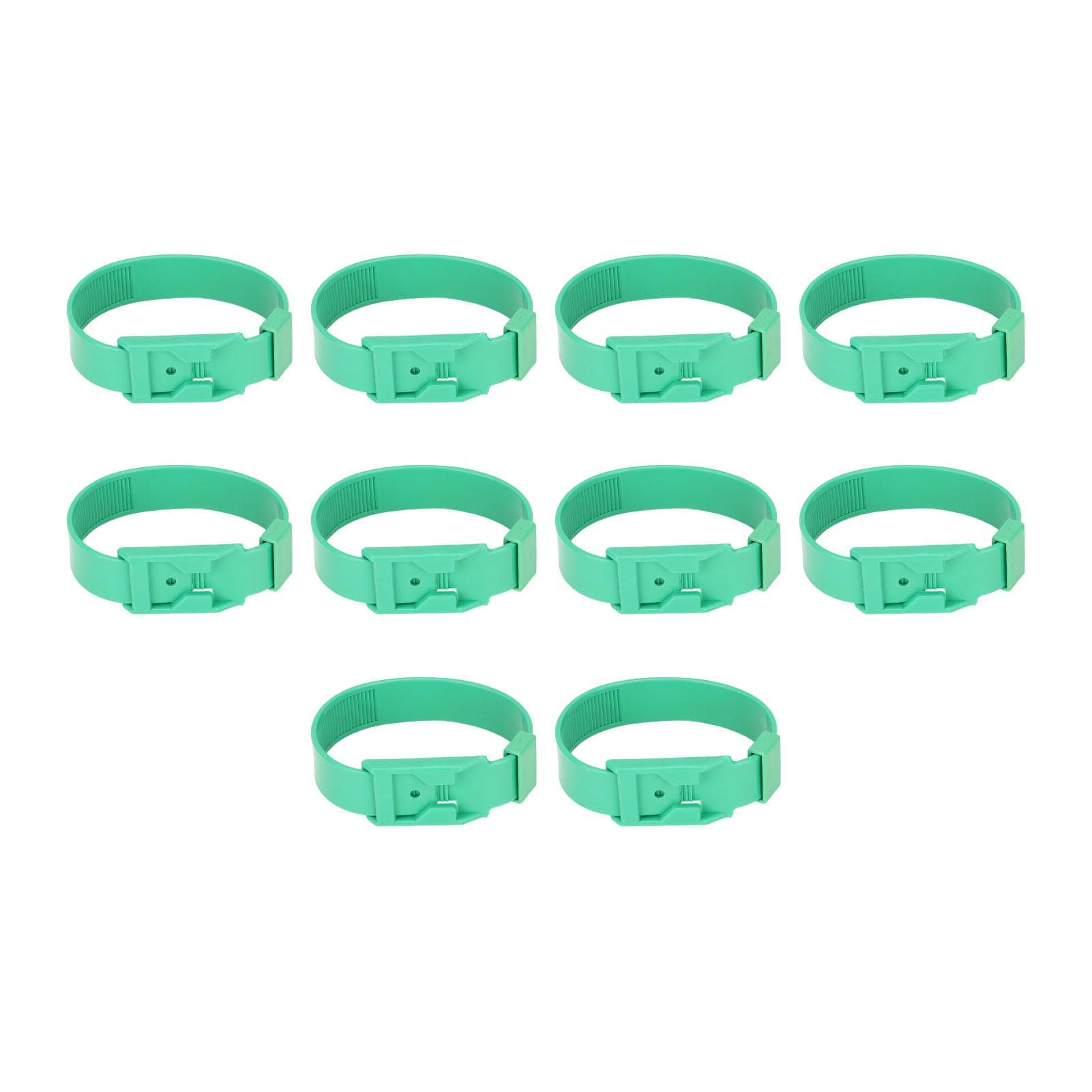 10Pcs Goat Collar Sheep Identification Bands Livestock Marking Ring Farming Equipment 36cm Green