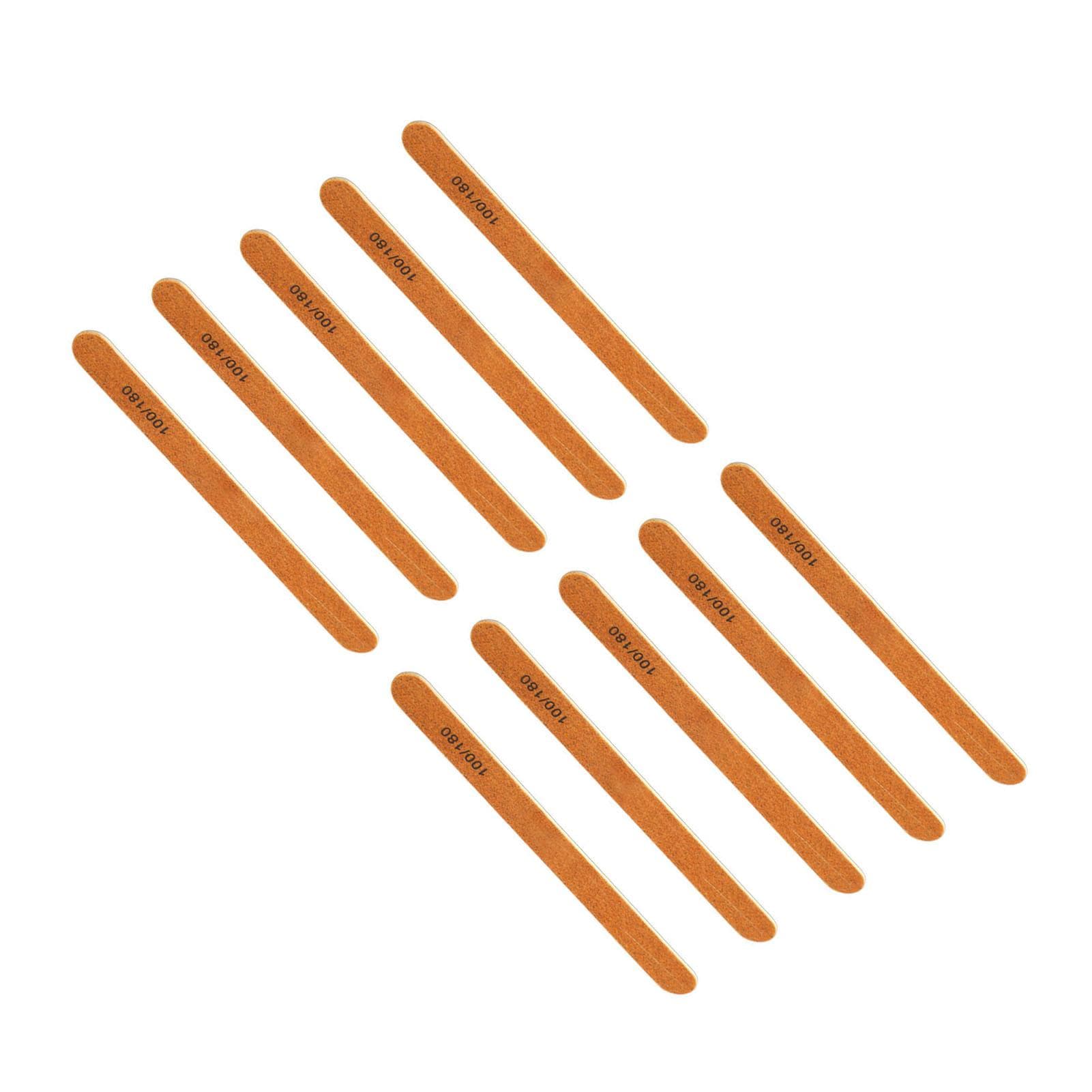 10pcs Nail File Professional Wood Core Reusable Double Sides Washable Grit Nail Files for Acrylic