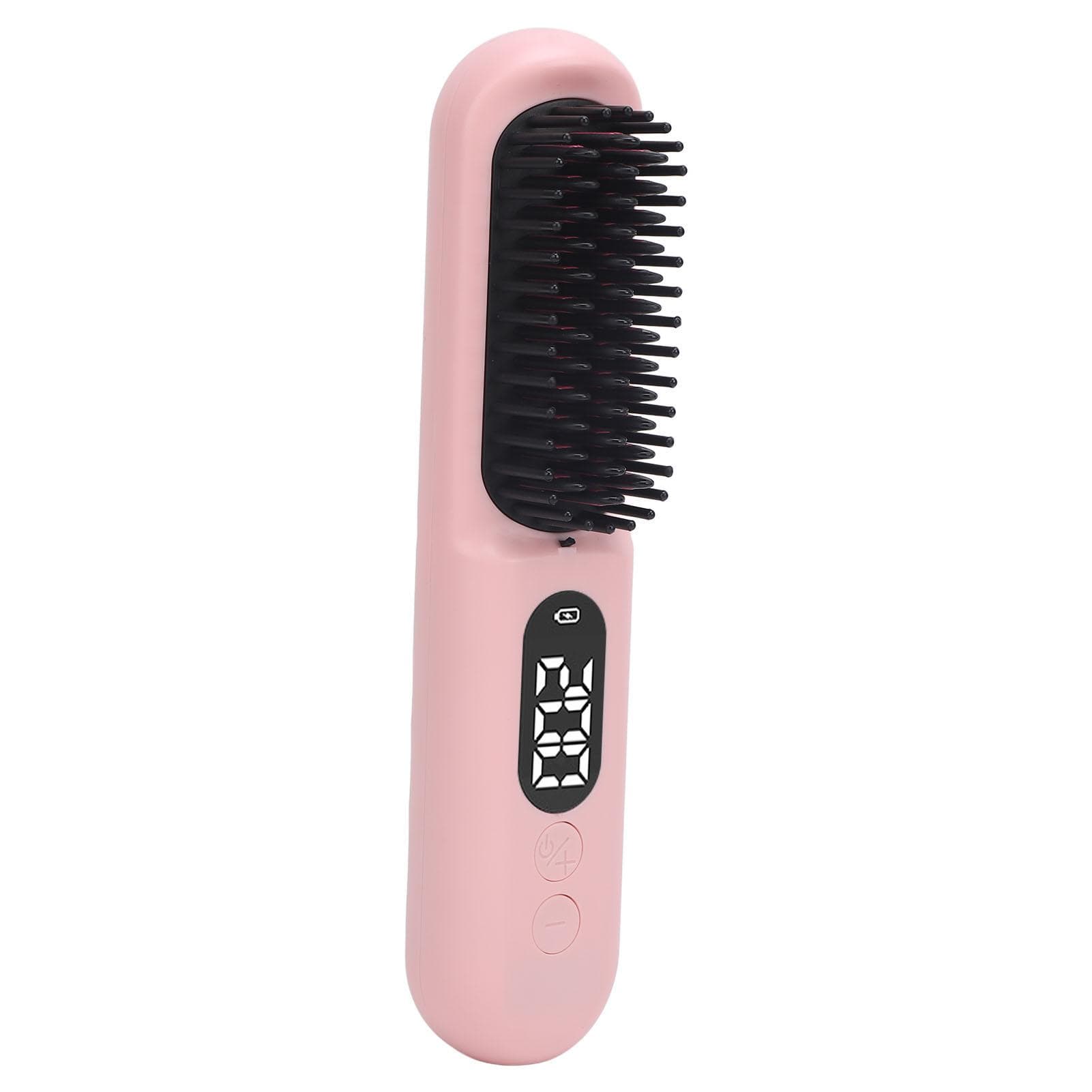 Heated Hair Straightening Brush Negative Ions 30s Fast Heating Rechargeable Hair Straightener Comb