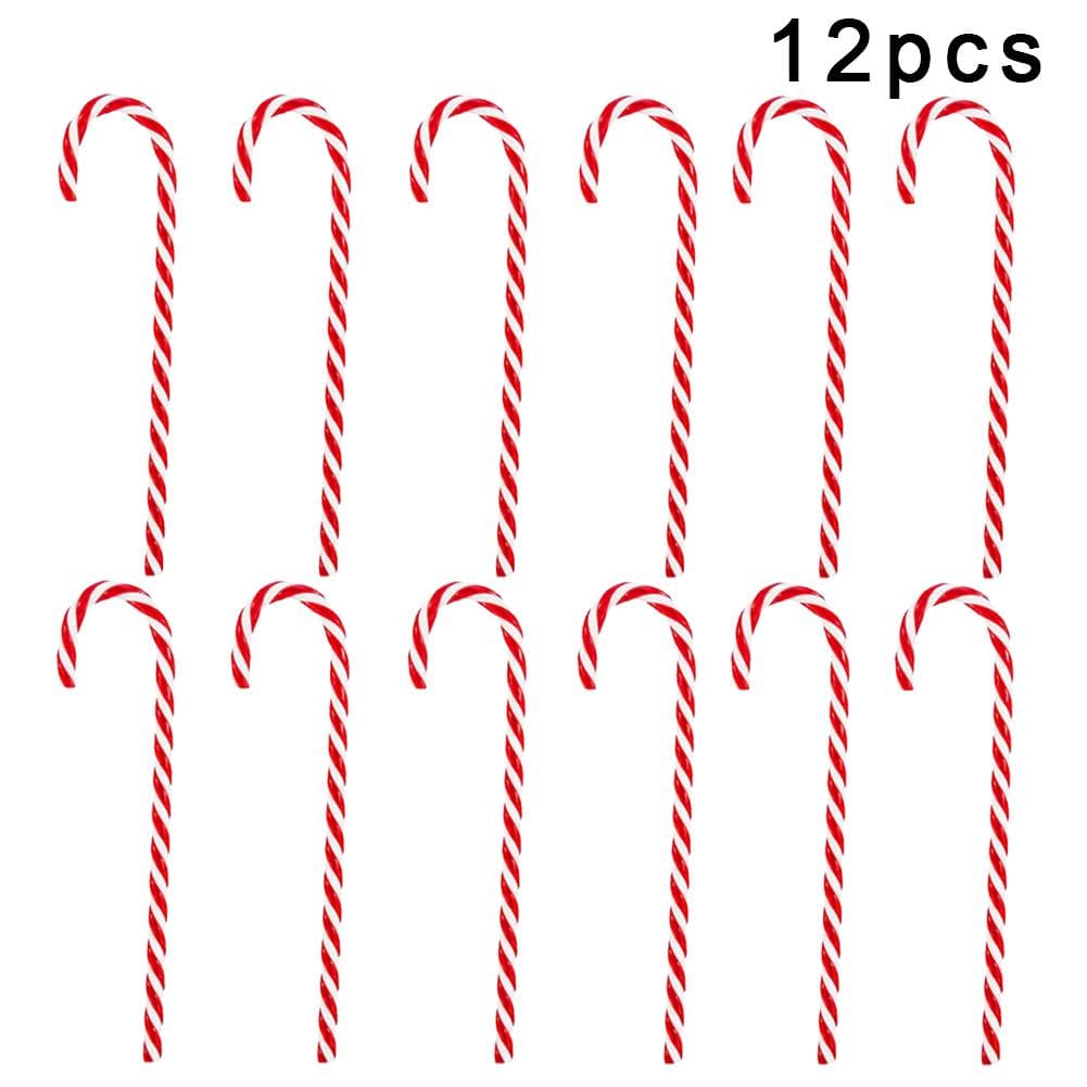 12Pcs 15cm Christmas Candy Canes Xmas Tree Hanging Ornaments Decoration red