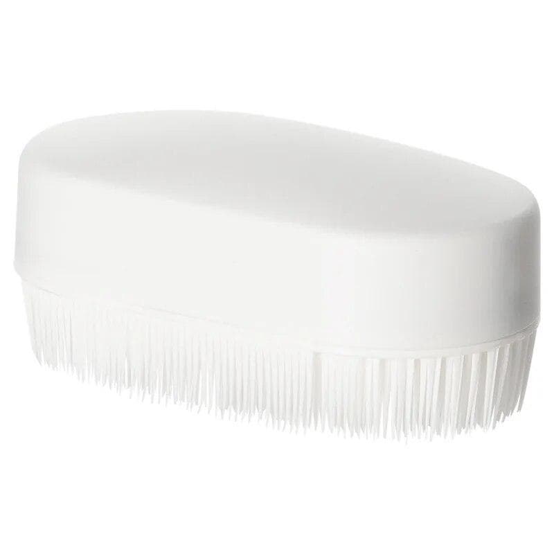 Clothes Scrubbing Brush Multifunctional Soft Fur Shoes Brush Household Minimalist Plastic Handle Laundry Brush Cleaning Supplies white