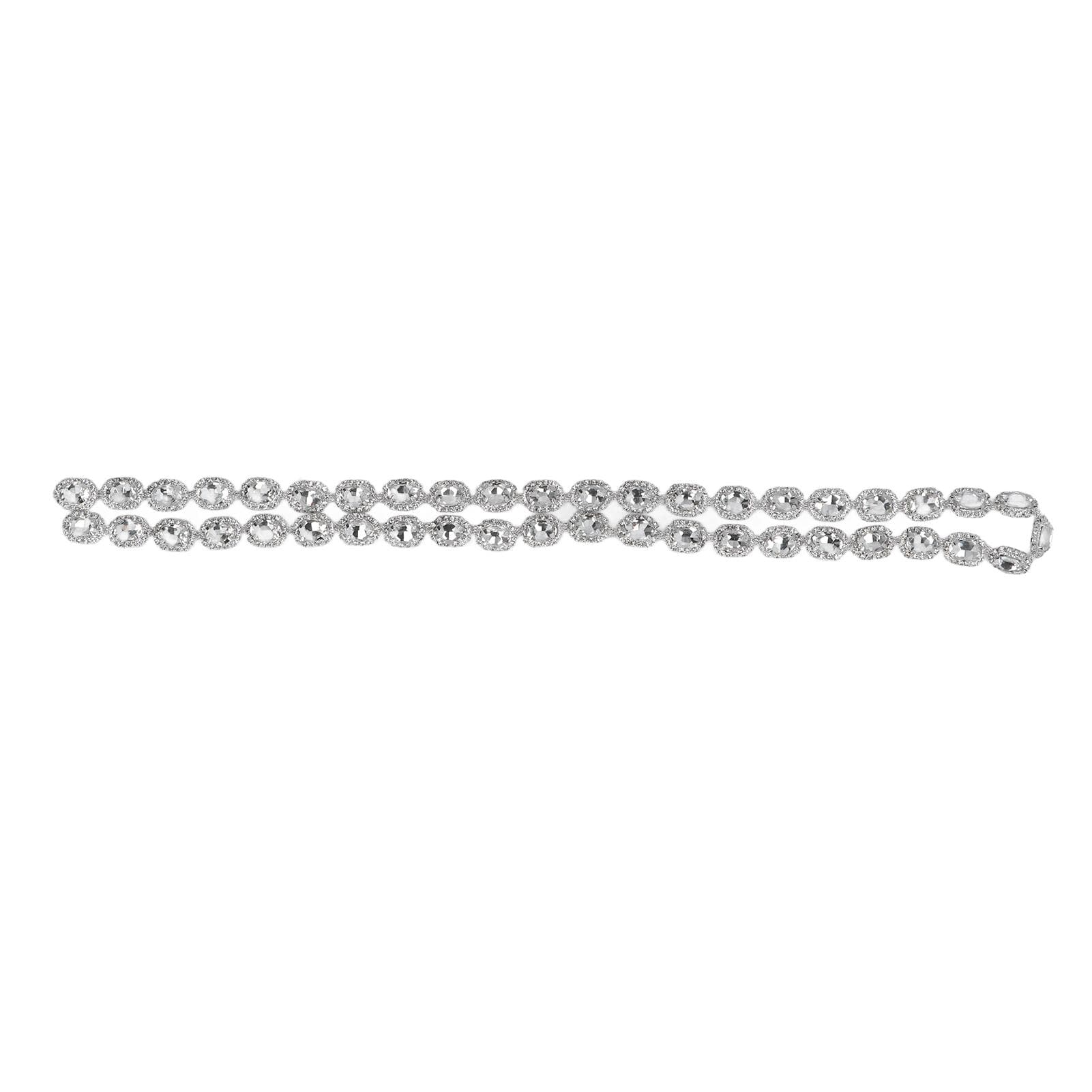 Rhinestone Trim 1 Yard Shiny Beautiful Rhinestone Strip for DIY Clothing Necklaces Bracelet