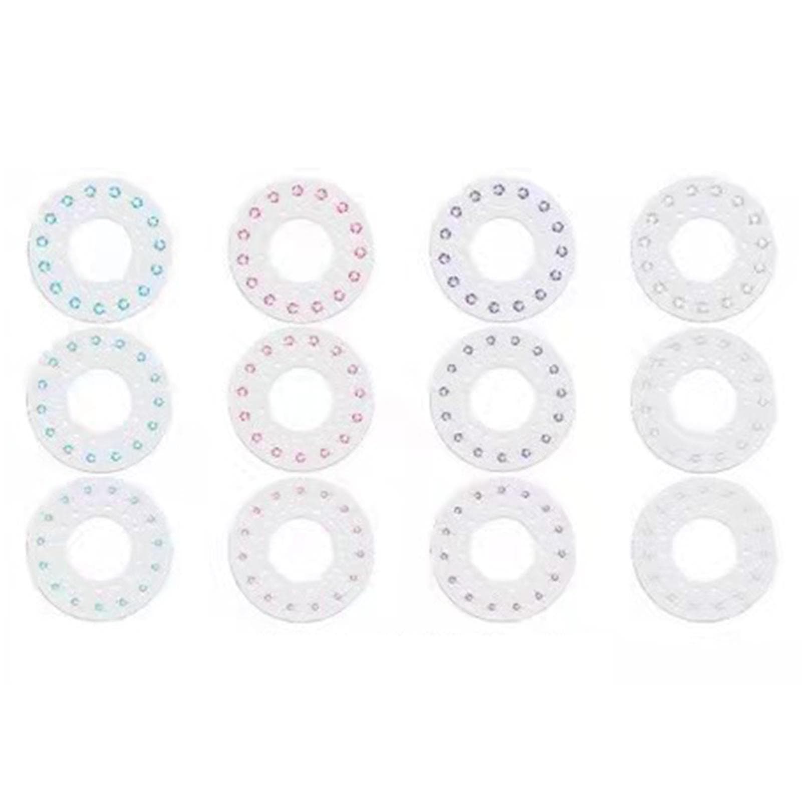 12Pcs Diamond Dishes 180 Diamonds Diamond Paste Magic Jewel Drill for Diamond Hair Stapler 12Pcs diamond dish (180pcs diamonds)
