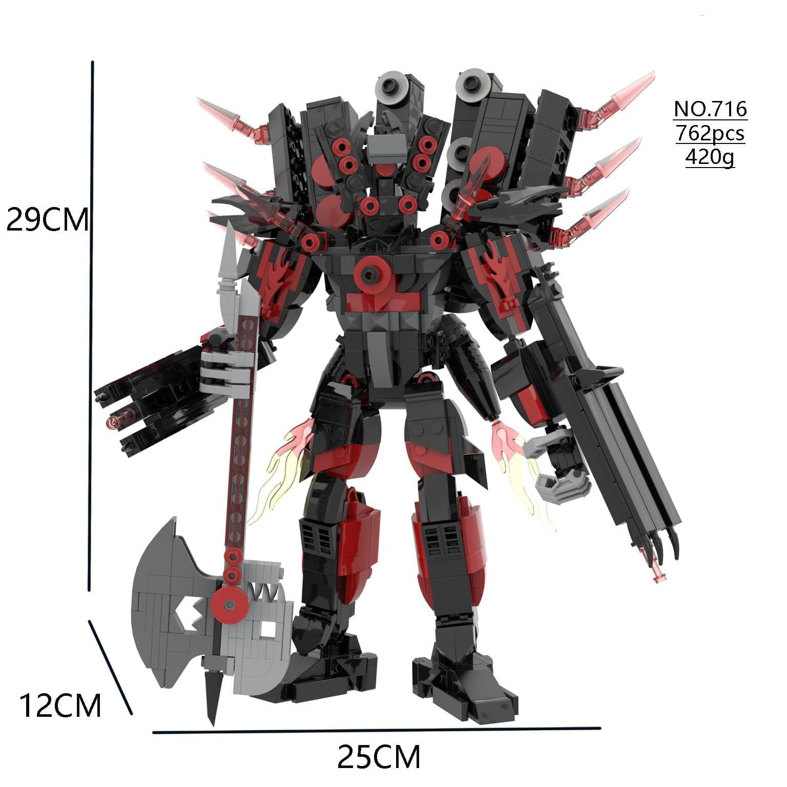 Building Block Titan Clock Man 2.0 Cameraman Speakerman Drill Man Bricks Model