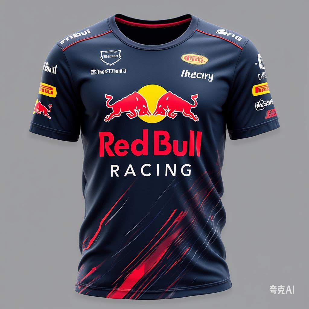 Men's Summer Red Bull High-end Brand Short-sleeved T-shirt Fashionable Loose Top Outdoor Extreme Sports Red Bull Cycling Suit M