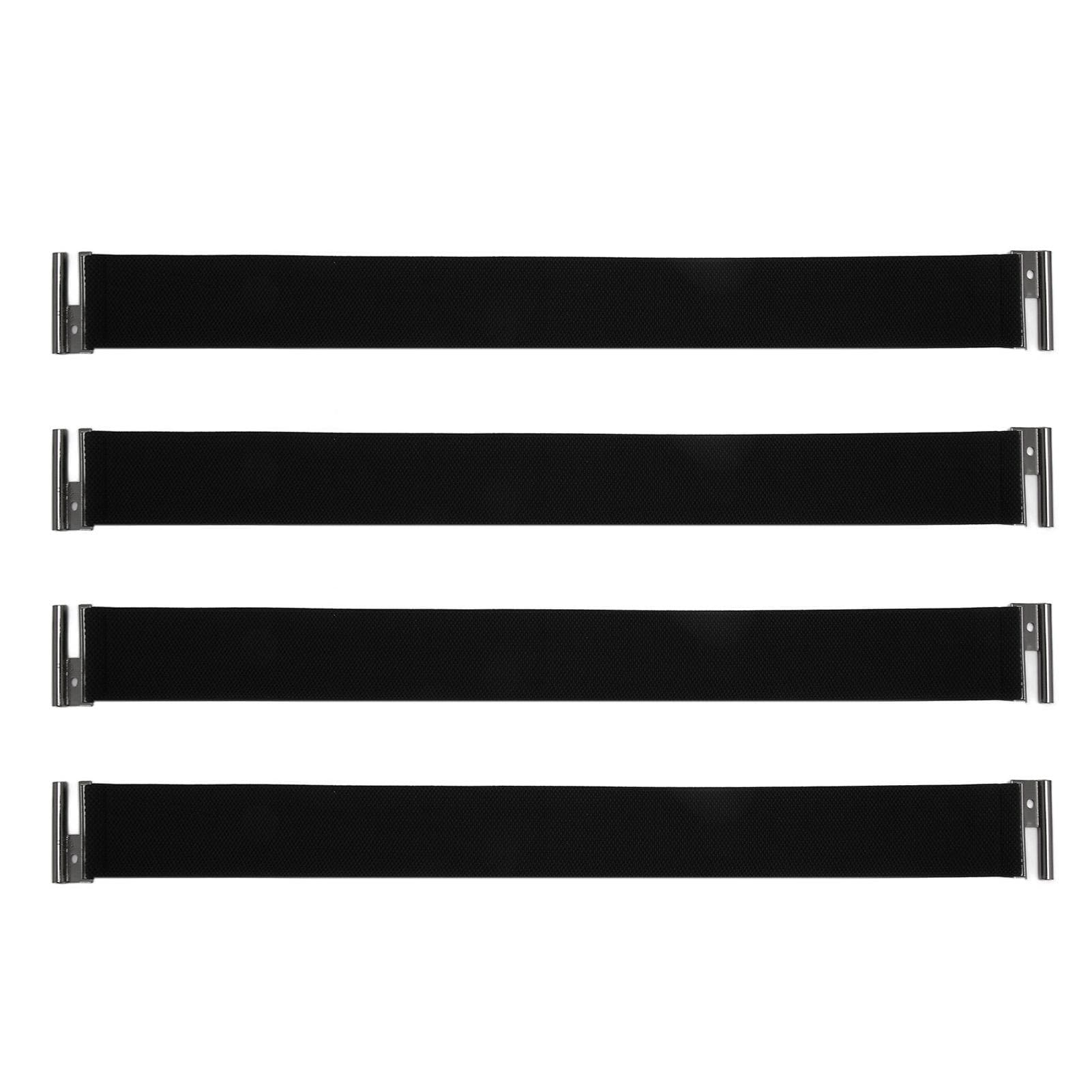 4pcs Women Elastic Belt Wide Waist Stretch Waistband Stretchy Cinch Belts for Pants Dresses Black