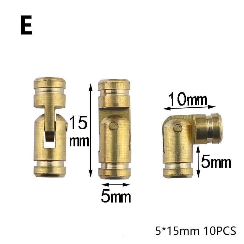 10Pcs 1 Inch Invisible Hidden Hinges Brass Small Box Hardware Supplies Wooden Case Barrel Hinge 5x15mm