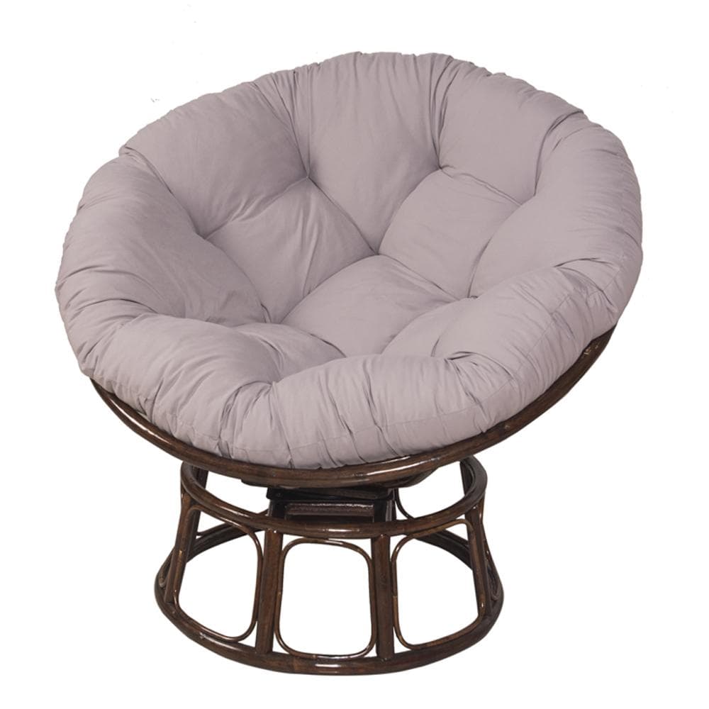 40-inch Papasan Chair Cushion Terrace Cushion Comfortable Hanging Chair Round Floor Cushion 100x100cm grey