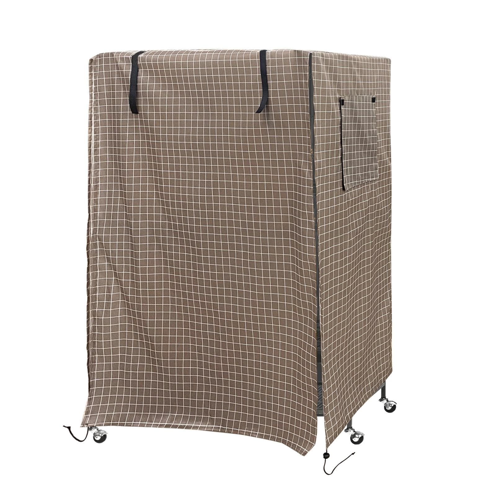 Bird Cage Cover  Vent Design  Adjustable Hem  High-Quality Materials  Universal Size  Protect Birds brown