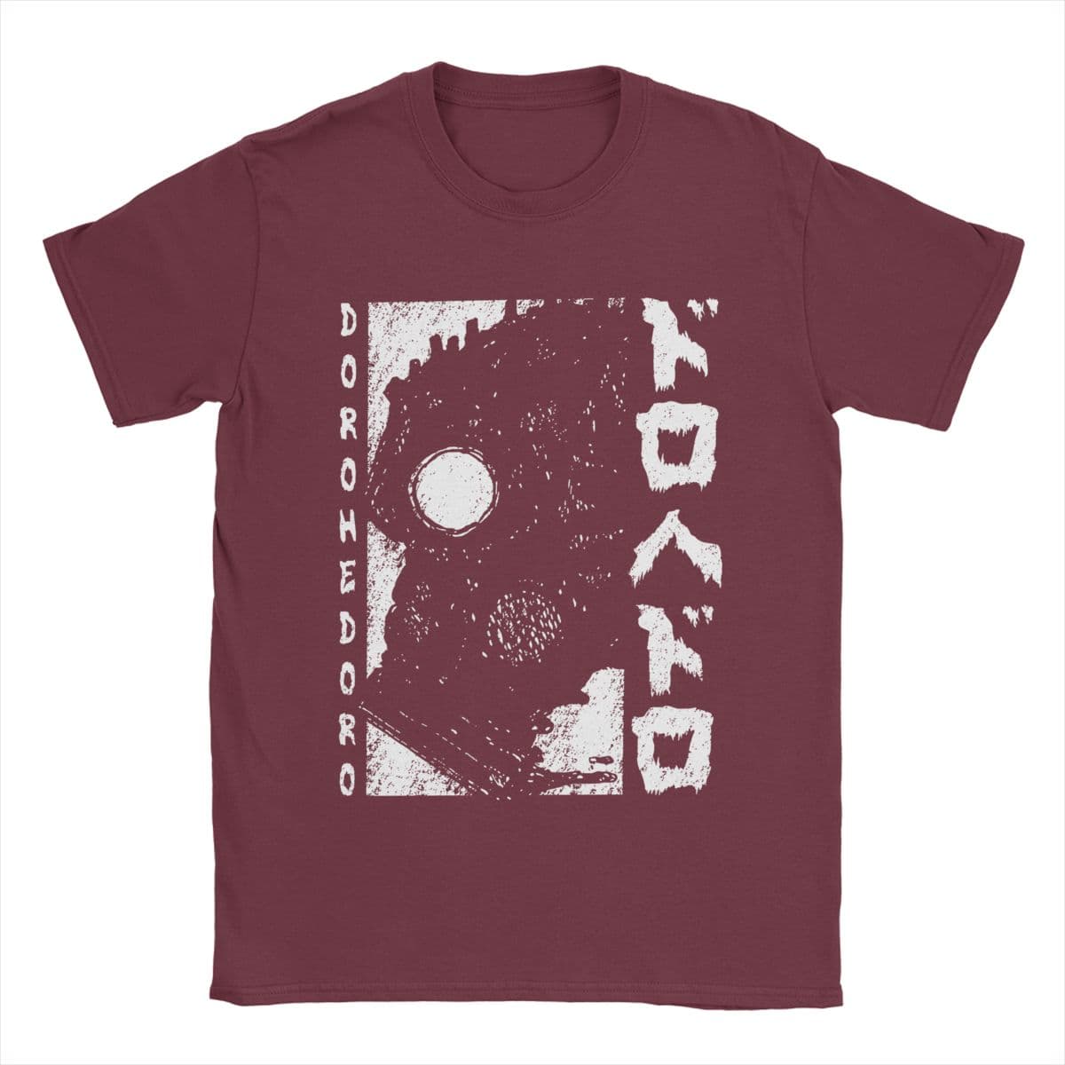 Kaiman Dorohedoro Men T Shirts Anime Fun Tee Shirt Short Sleeve Crewneck T-Shirts Cotton Gift Idea Clothes XXXXXL burgundy