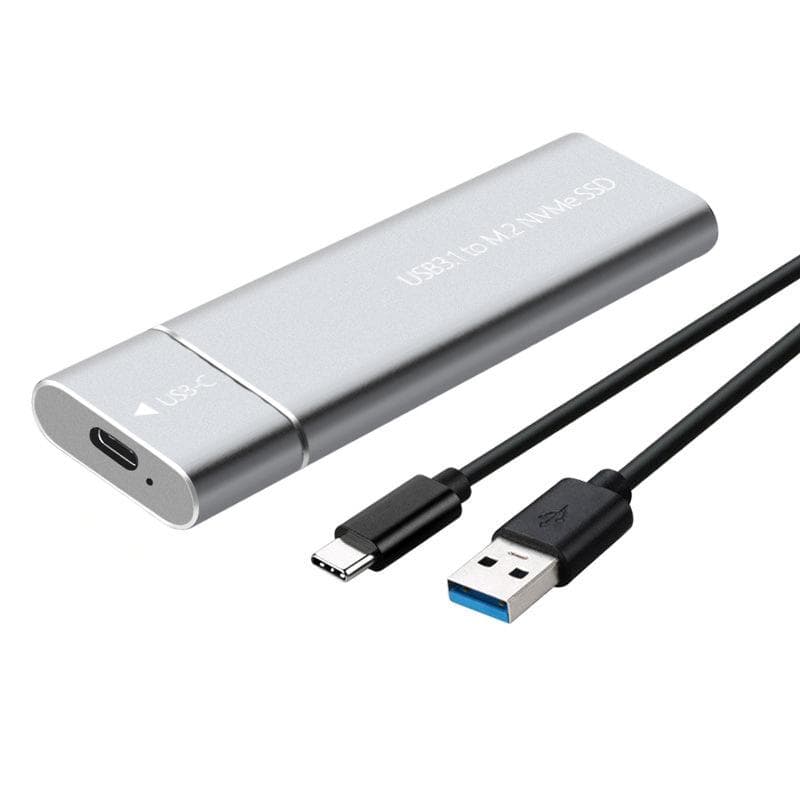 M.2 NVME SSD Hard Disk Case Type-C 3.1 Aluminum Alloy Mobile Hard Disk Box External Hard Drive Case 10Gbps Adapter M Key HD Storage Box for Laptop PC
