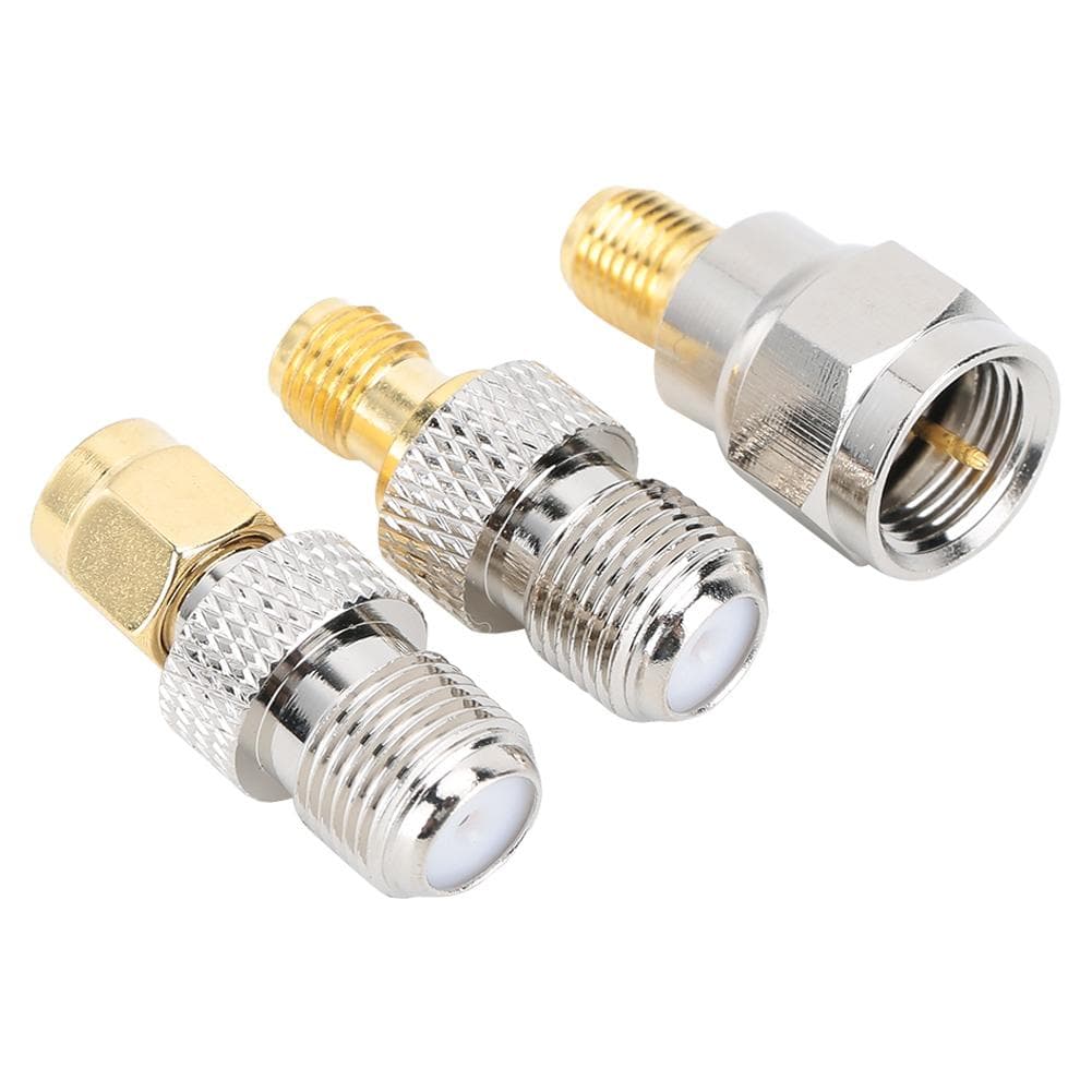 6Pcs 50 Ohms Impedance Pure Brass F Type to SMA Adapter with Strong Connectivity for Wi Fi Radio
