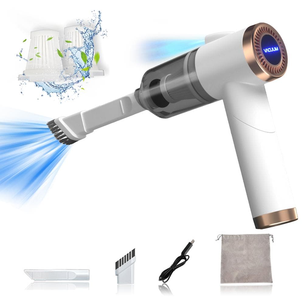 Wireless Handheld Car Vacuum Cleaner 90 Degrees Foldable Portable Vacuum Cleaner for Car / Home white