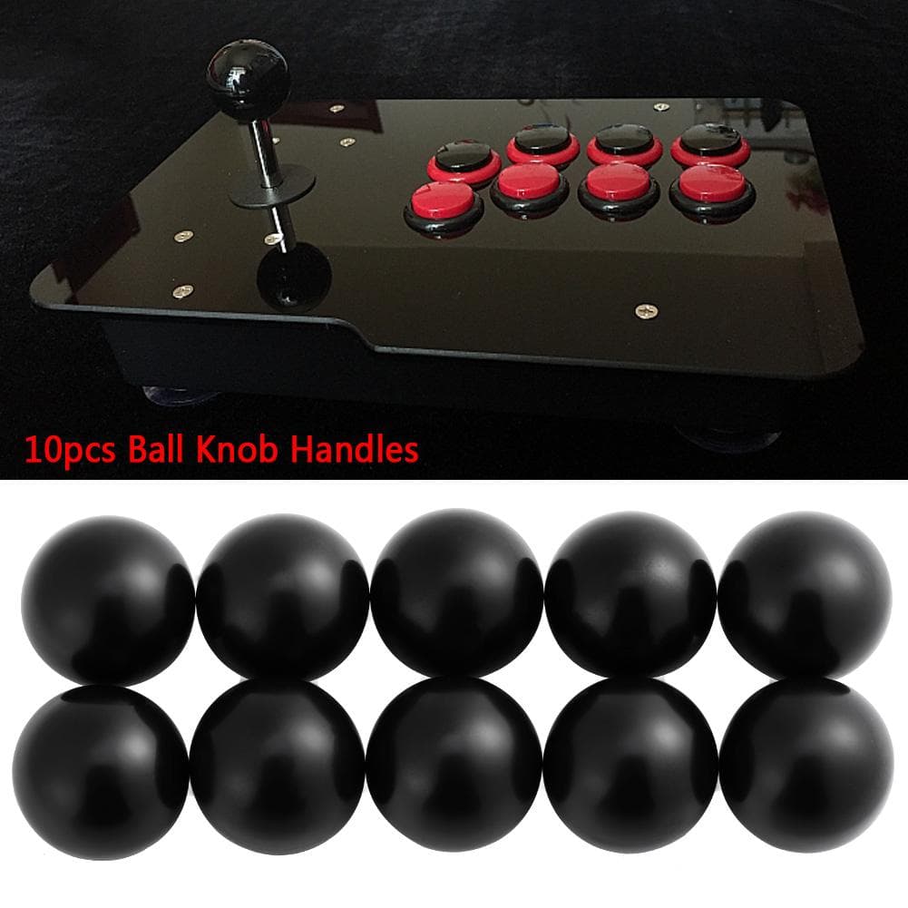 10pcs Universal Lathe Tractor Machine Plastic Round Ball Knob Handle (Black AM8*25)