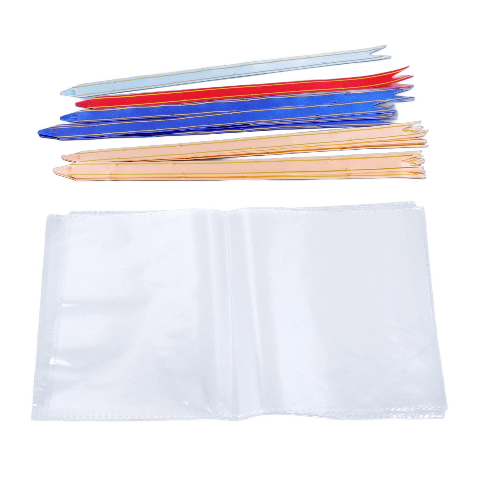 100Pcs Clear Gift Bags Bulk with Ribbon OPP for Favors Goodies Candy Cookies Giving Transparent