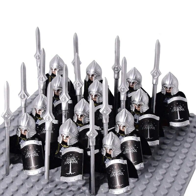 13pcs Medieval Age Castle Knights Military War Armored Rome Soldiers Spartan Warrior Figures With Sword Building Block Set Toys