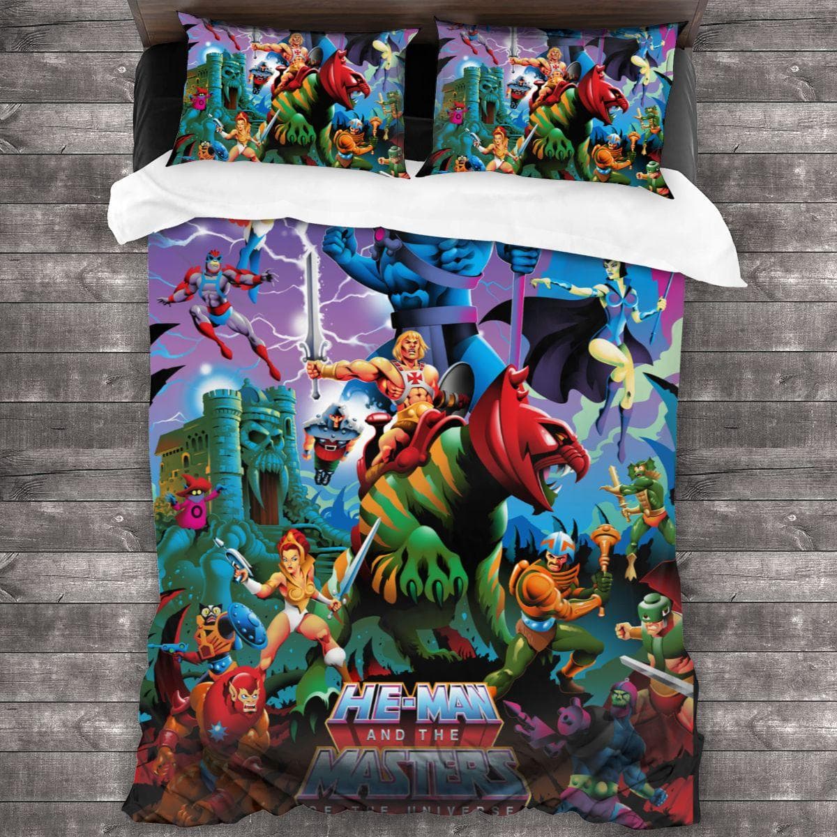 He Man And The Masters Of The Universe All Season Twin Bedding Set 3 Piece Comforter Set Bed colcha casal bed sheet AU Single(140x210cm)