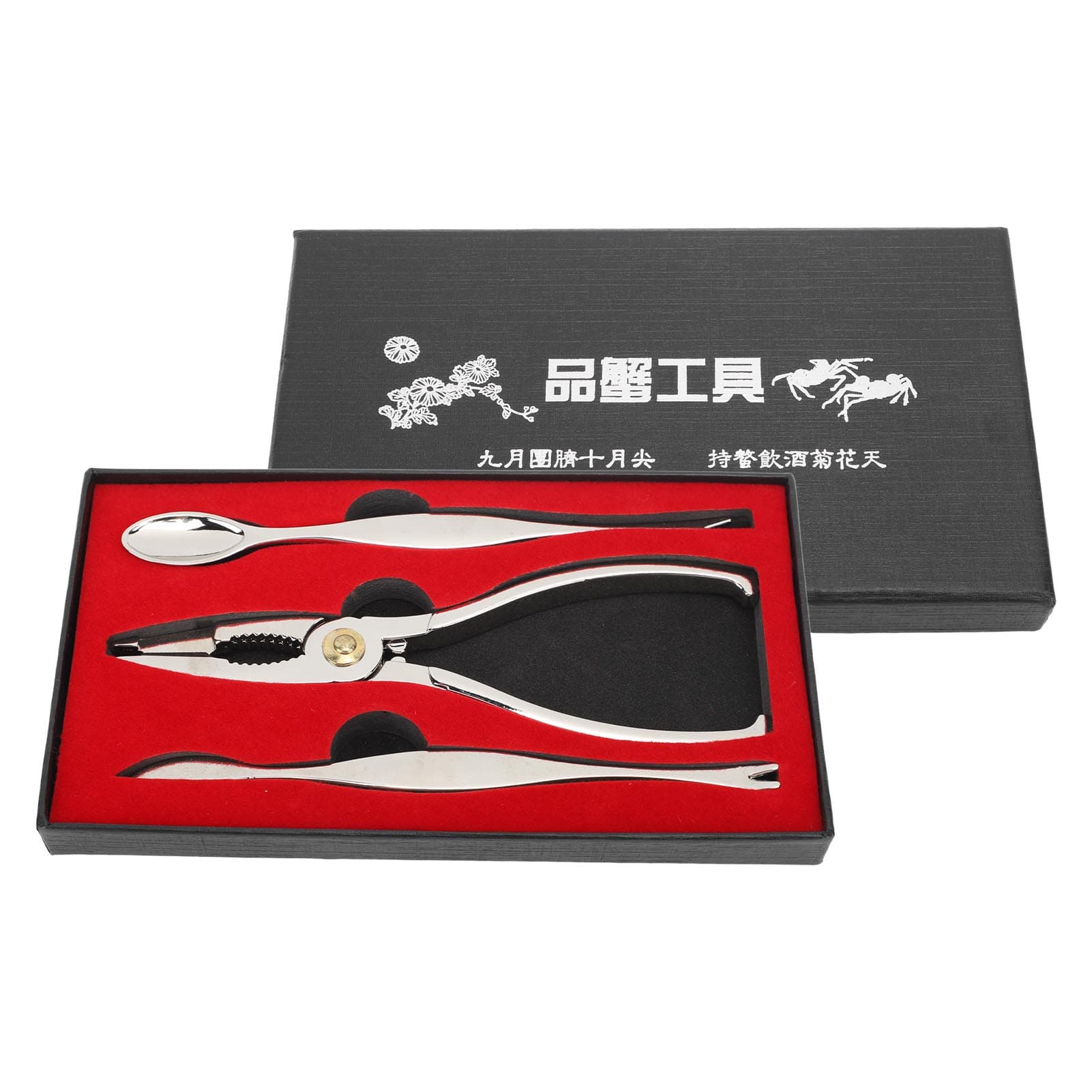 Seafood Tools Set Stainless Steel Lobster Crab Leg Cracker Nut Cracker Seafood Spoon Fork Set