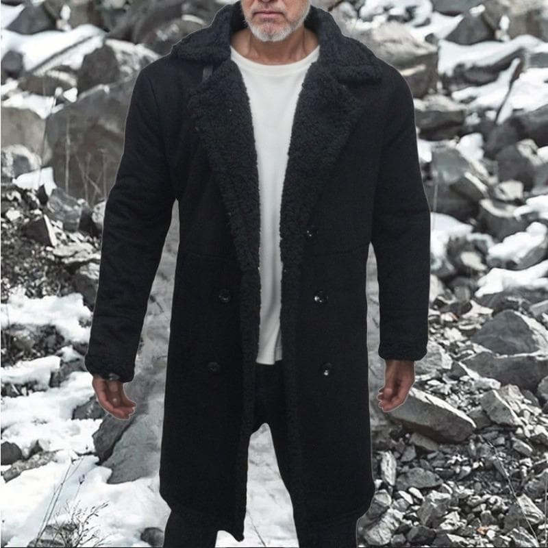 Fur All-in-one Warm Men's Jacket Suede Lambswool Coat M