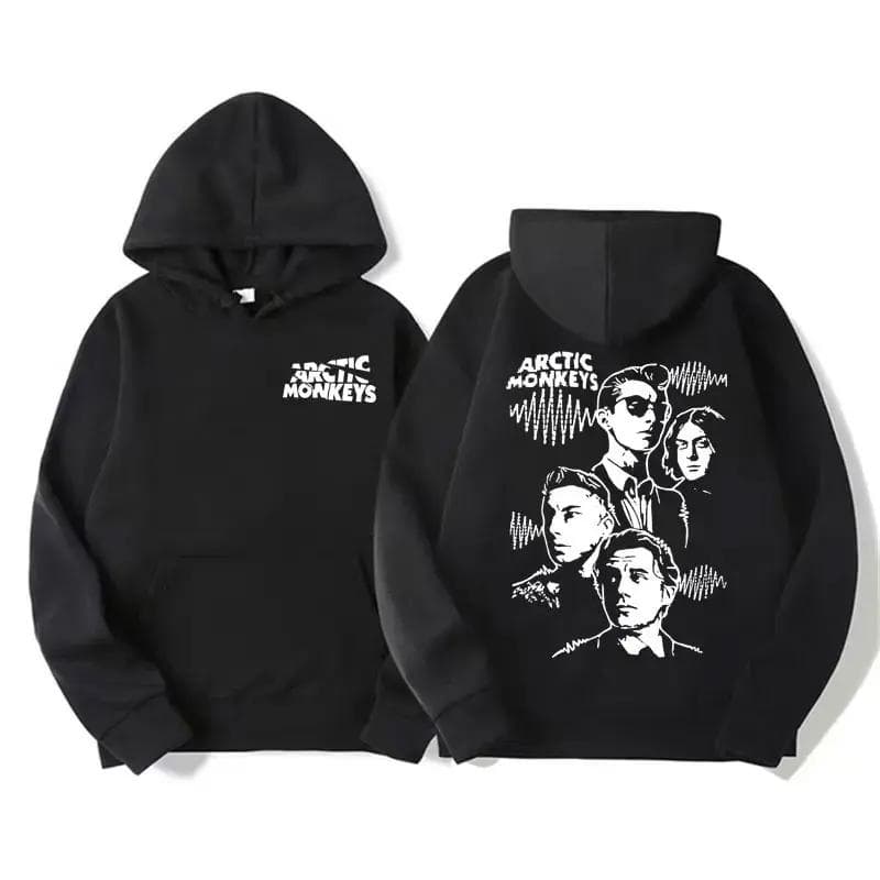 Retro Rock Arctic Monkeys Music Album Graphic Hoodies Men Vintage Oversized Hip Hop Hoodie Punk Sweatshirt Tour Double Sided M