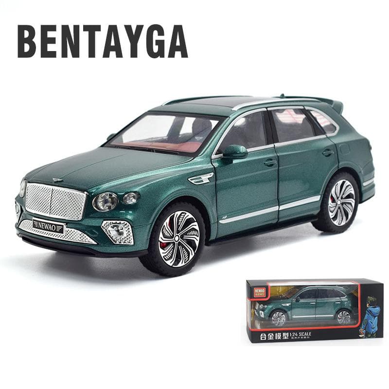 1/24 Scale Bentley Bentayga Diecast Car Model Toy, Pull Back Toy Vehicle with Sound and Light for Kids Toddler Boys Girls Gift Collection 1/24-21.5x8.2x7.3cm green