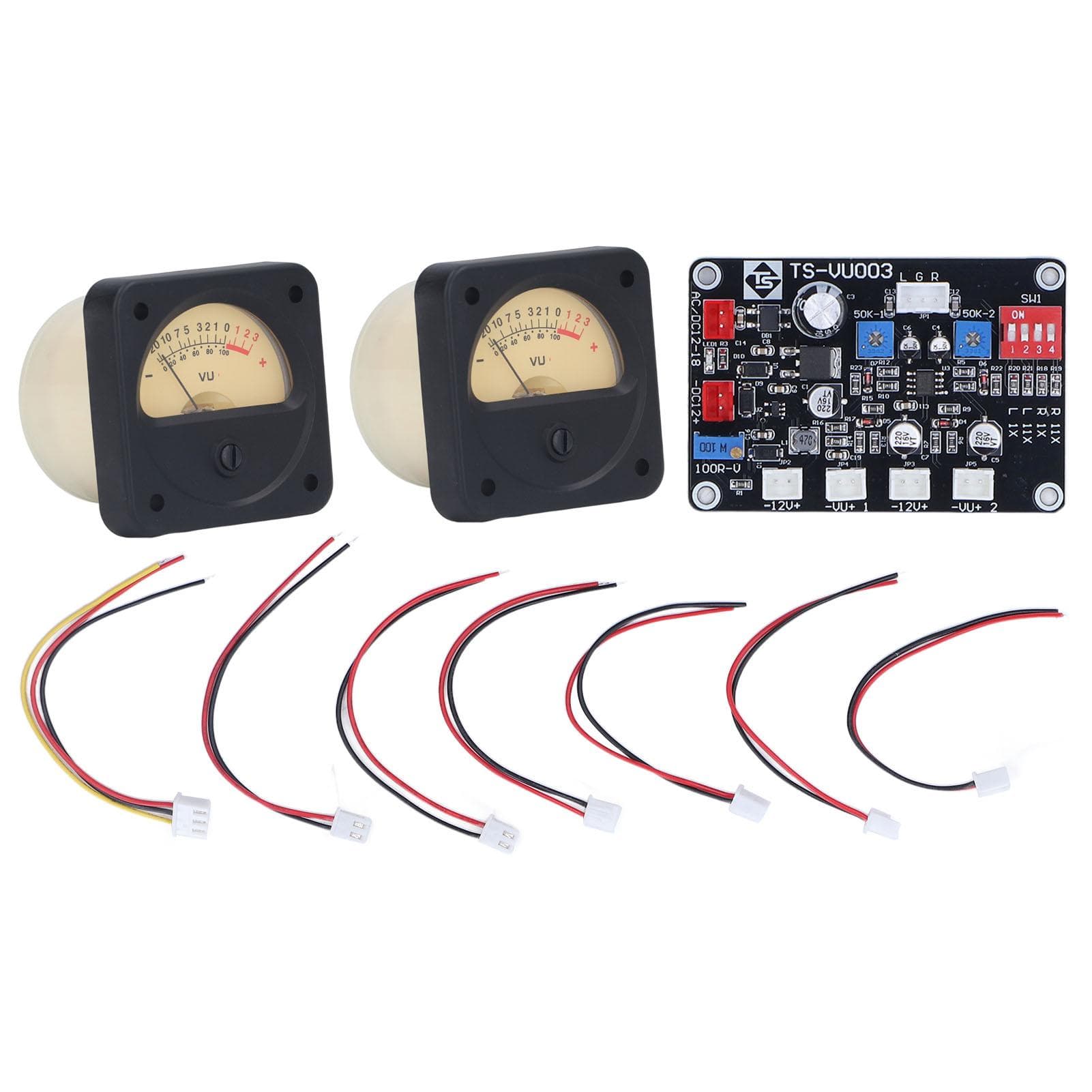 VU Meter with Yellow Backlight High Accuracy Driver Board Flex Cables for Recording Studio