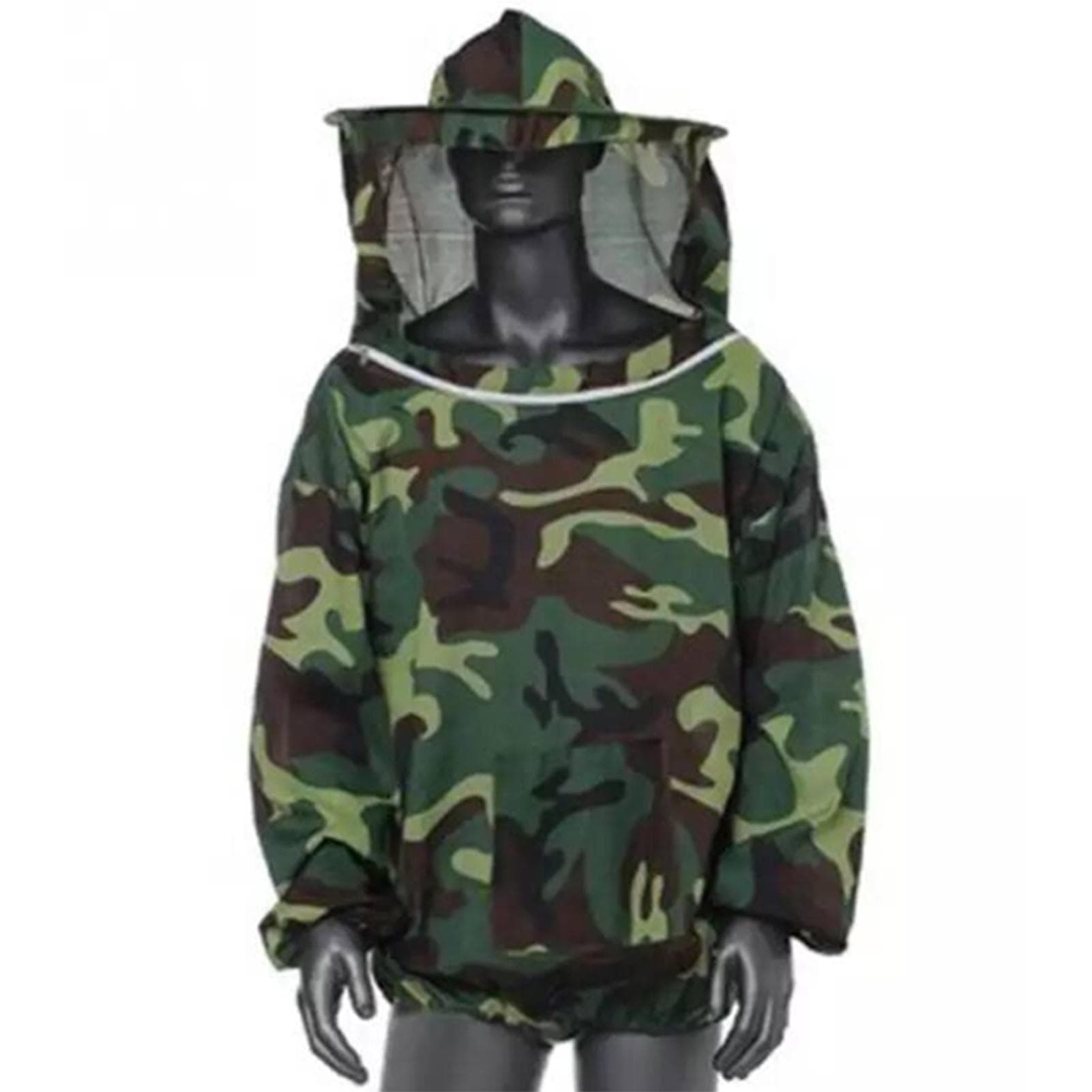 Beekeeping Jacket Professional Total Protection Ventilated Beekeeping Protective Jacket with Veil camouflage green