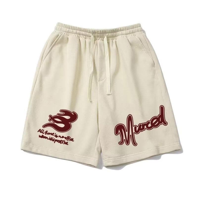 Casual Shorts Men's Summer Thin Versatile Loose Straight Sports Pants 5XL apricot