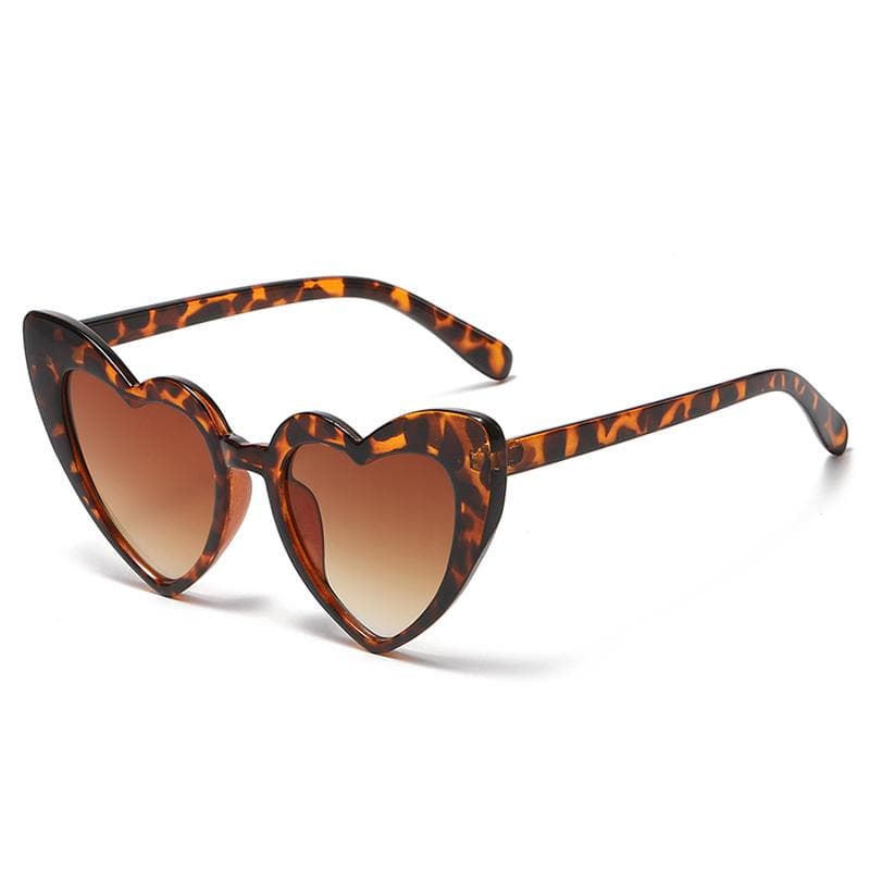 Heart Shaped Sunglasses Women Luxury Brand Cat Eye Retro Love Oversize Shade Black Red Eyewear Female Sun Glasses Other
