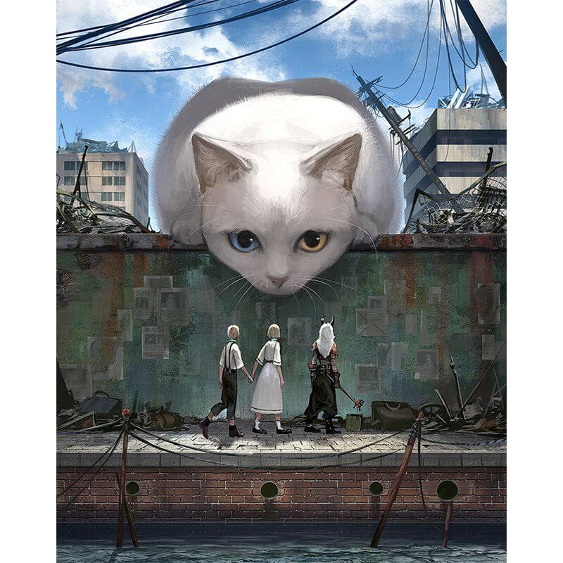 DIY 5D Full Set of Diamond Painting Cartoon Animal Cat Cross Stitch Diamond Embroidery 20X30CM