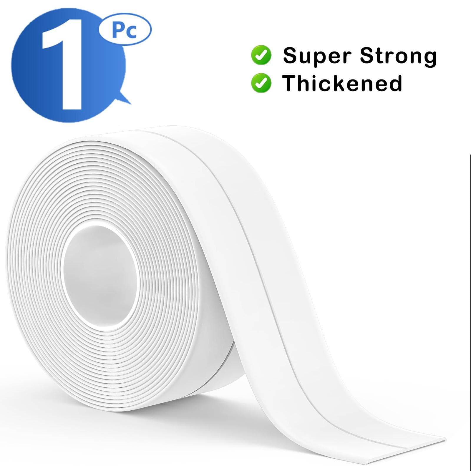 3.2m Waterproof Sealing Tape for Bathroom Kitchen Home House PVC Water Proof Seal Strip Self Adhesive Wall Sticker Toilet Sink 2.2cm (0.87in)&3.2M (126in)