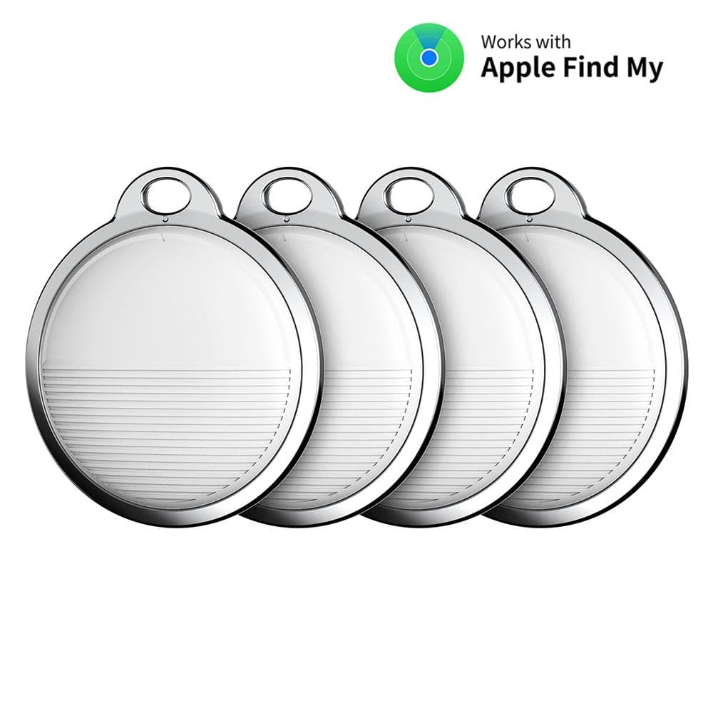Bluetooth Tracker, Keys Finder and Item Tracker Tags MFI Certification for Car Keys and Phones Bags 4-Pack white