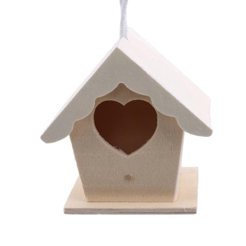 Wooden Bird House Nest Bird Supplies Wooden Birdhouse Outdoor Nesting Box 2
