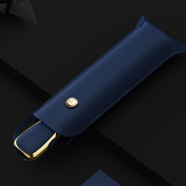 Flat Automatic Umbrella Rain Women Ultralight Travel Sun Umbrella Girls Anti UV Portable Folding Umbrellas 6 Ribs Parasol blue