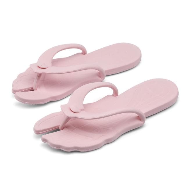 Summer Men Flip Flops Slippers Quick Dry Casual Shoes Beach Sandals Non-Slip Home Bathroom Folded Storage Slipper For Women 35-36 pink