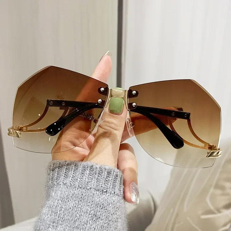 Big Frame Square Sunglasses Women Men Colorful Minimalist Sun Glasses Mirror Black Gradient Designer Fashion Outdoor Other