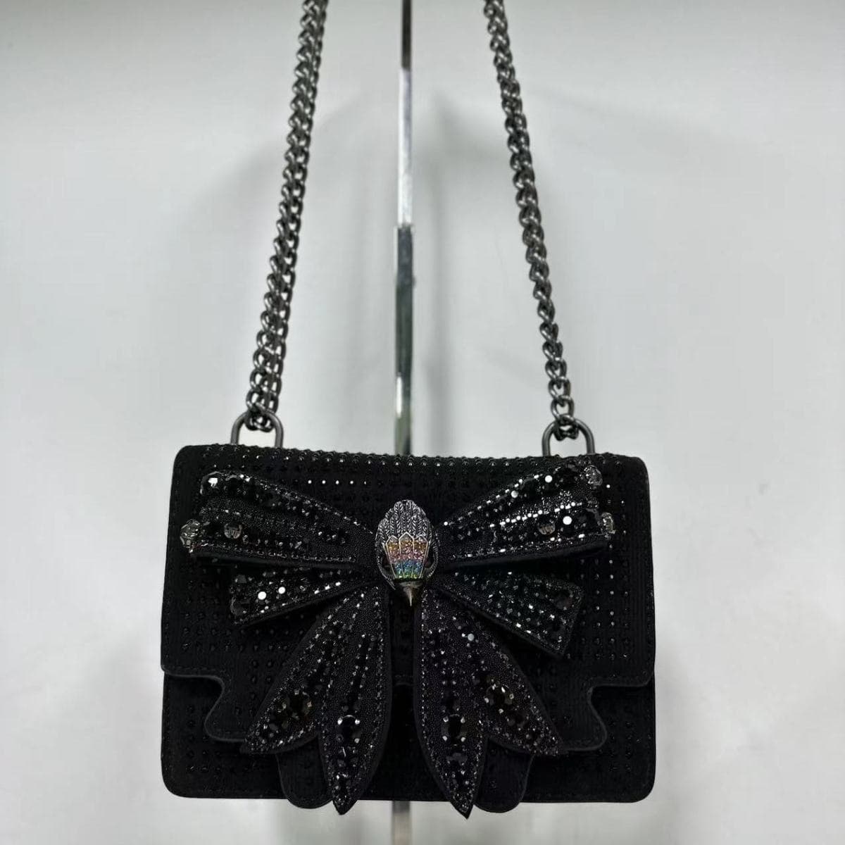 London Diamond Studded Bow Bag Fashion Luxury Women Handbags Chain Shoulder Crossbody Bag Butterfly Girl Party Gifts