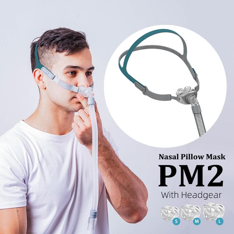 BMC P2 Nasal Pillow Mask Light Weight Sleep CPAP Mask for Snore Medical Machines S/M/L Three Size Soft Cushions All size