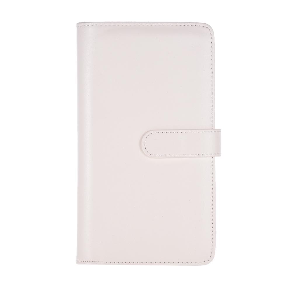 80 Pockets Portable Mini Photo Album Photo Pictures Book Album with Magnetic Closure for Fujifilm 80 Photo Pockets white