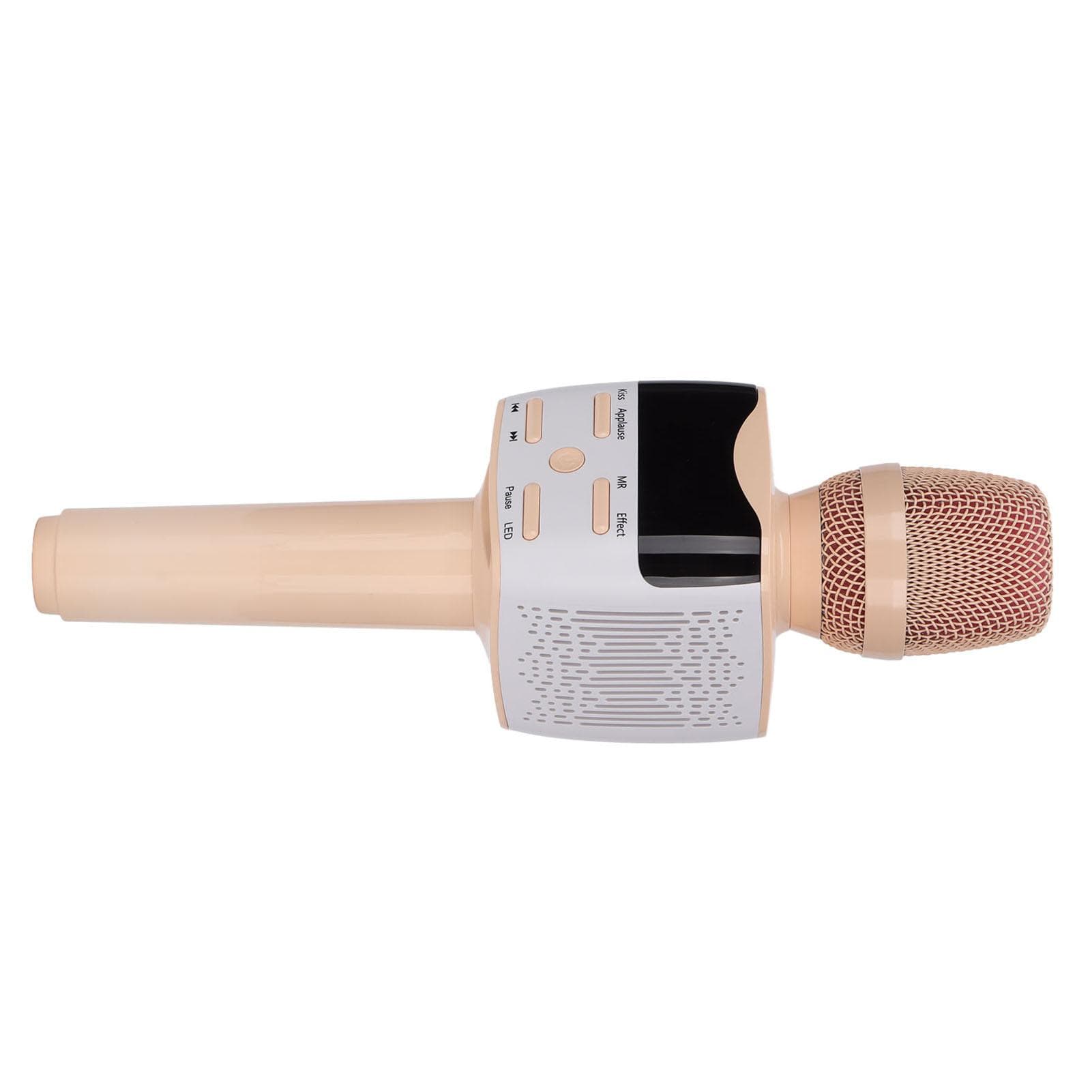 Wireless Microphone Portable Handheld HiFi Stereo Sound Bluetooth Microphone for Home Party pink