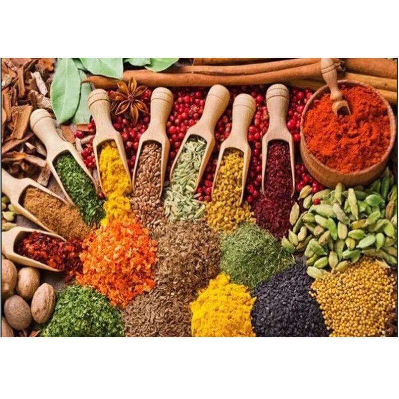 5D Diy Diamond Embroidered Diamond Painting Variety of Spices Cross Stitch Embroidery 20X30CM